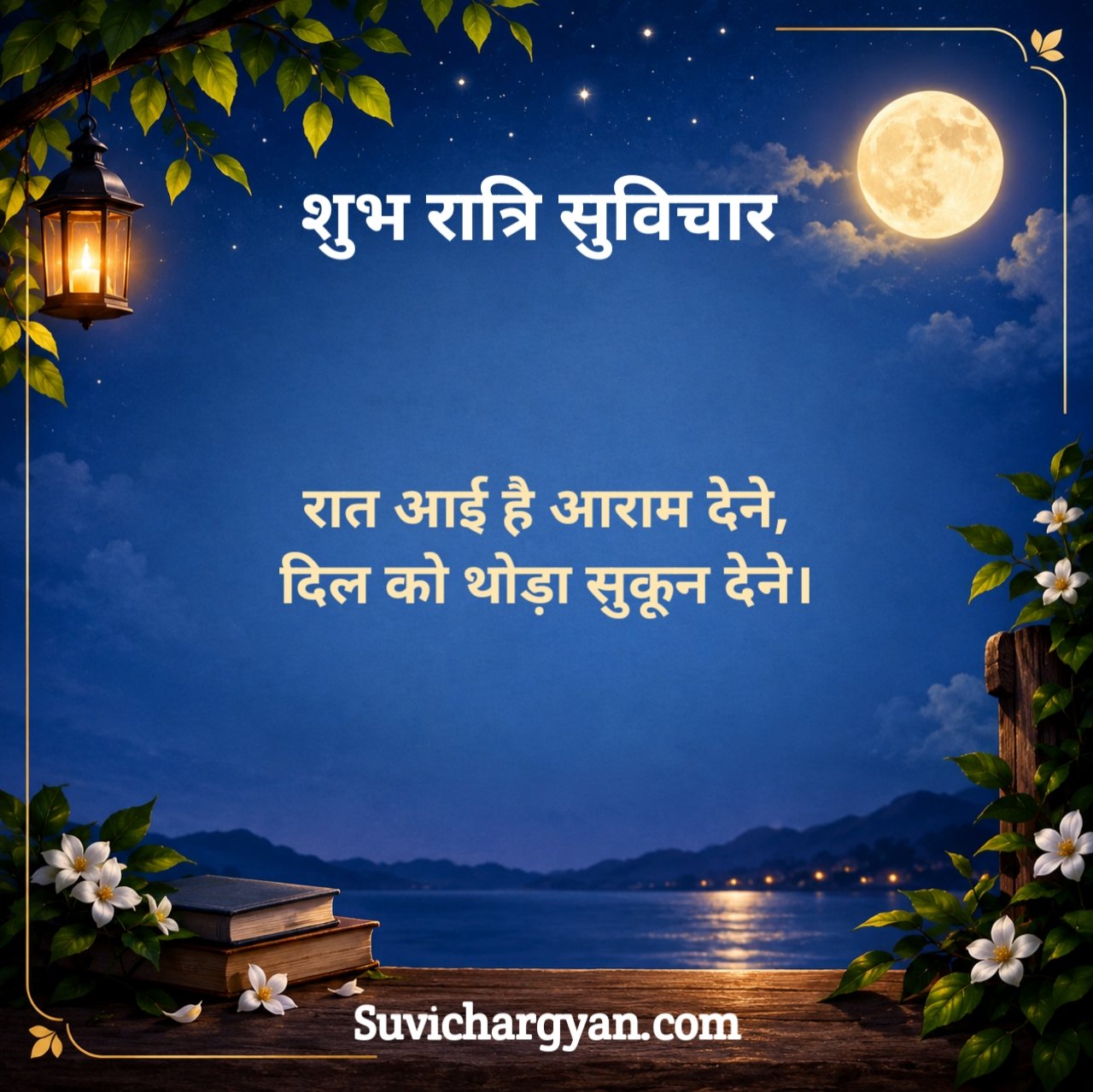 गुड नाईट सुविचार इमेज